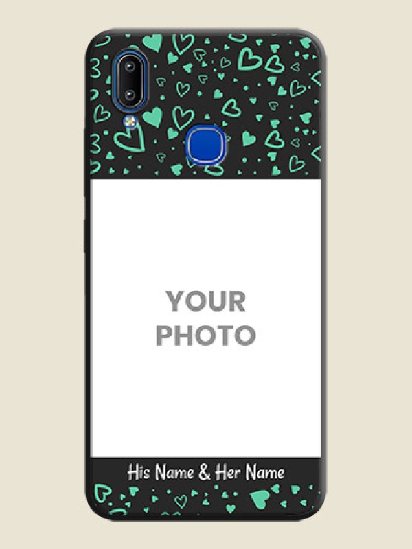Custom Sea Green Indefinite Love Pattern - Photo on Space Black Soft Matte Mobile Cover - Vivo Y95 - alternate view