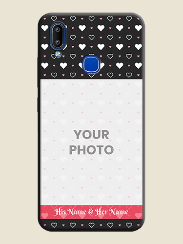 Custom White Color Love Symbols with Text Design - Photo on Space Black Soft Matte Phone Cover - Vivo Y95 - alternate view