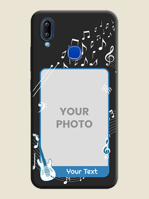 Custom Musical Theme Design with Text - Photo on Space Black Soft Matte Mobile Case - Vivo Y95 - alternate view
