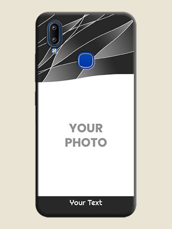 Custom Mixed Wave Lines - Photo on Space Black Soft Matte Mobile Cover - Vivo Y95 - alternate view