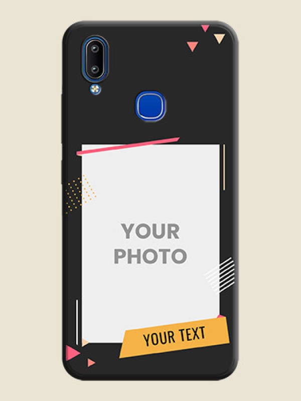 Custom Photo Frame with Triangle Small Dots - Photo on Space Black Soft Matte Back Cover - Vivo Y95 - alternate view