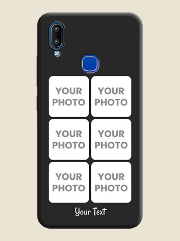 Custom Floral Art with 6 Image Holder - Photo on Space Black Soft Matte Mobile Case - Vivo Y95 - alternate view