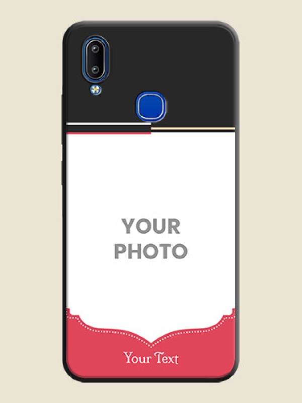 Custom Classic Plain Design with Name - Photo on Space Black Soft Matte Phone Cover - Vivo Y95 - alternate view