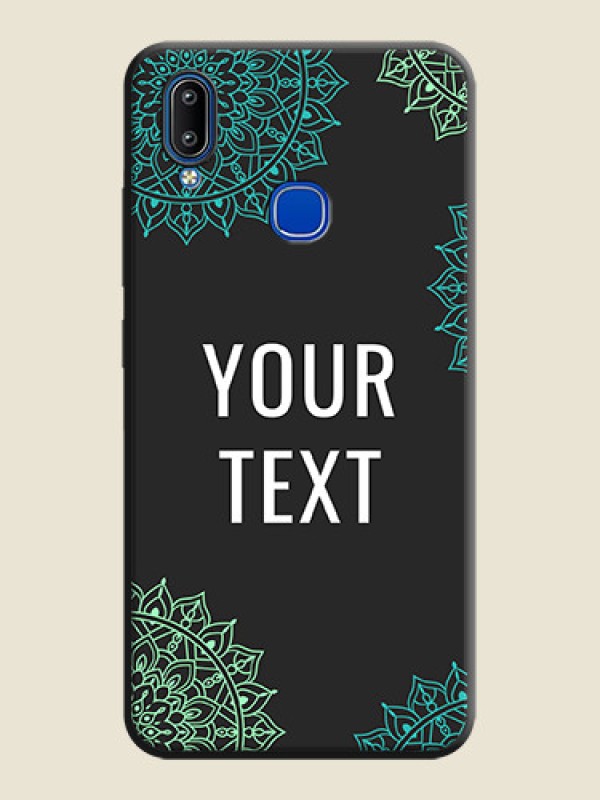 Custom Your Name with Floral Design on Space Black Custom Soft Matte Back Cover - Vivo Y95 - alternate view