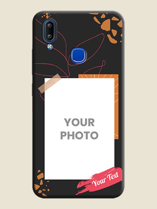 Custom Orange Photo Frame on Space Black Custom Soft Matte Phone Back Cover - Vivo Y95 - alternate view