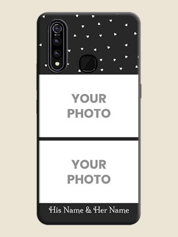 Custom Miniature Love Symbols with Name on Space Black Custom Soft Matte Back Cover - Vivo Z1 Pro - alternate view