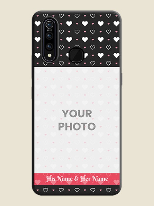 Custom White Color Love Symbols with Text Design - Photo on Space Black Soft Matte Phone Cover - Vivo Z1 Pro - alternate view