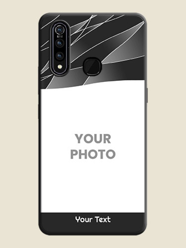 Custom Mixed Wave Lines - Photo on Space Black Soft Matte Mobile Cover - Vivo Z1 Pro - alternate view