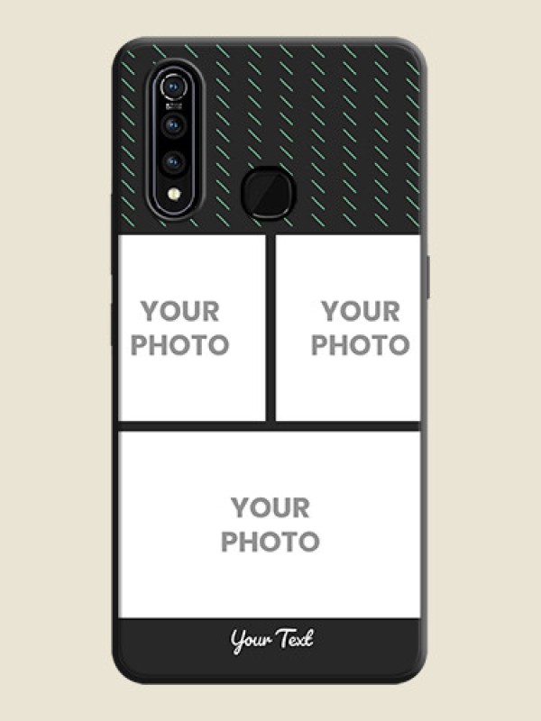 Custom Cross Dotted Pattern with 2 Image Holder  on Personalised Space Black Soft Matte Cases - Vivo Z1 Pro - alternate view