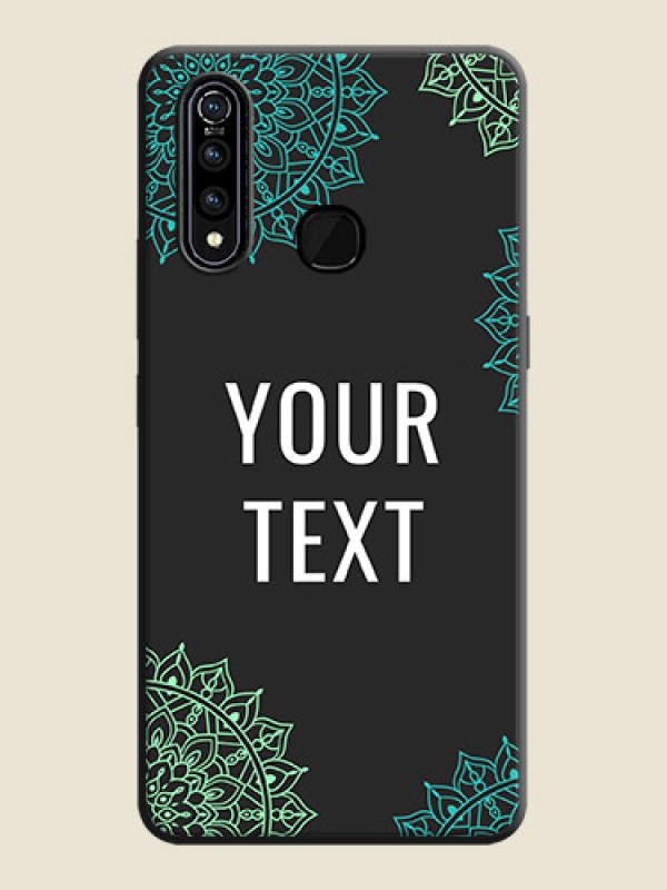 Custom Your Name with Floral Design on Space Black Custom Soft Matte Back Cover - Vivo Z1 Pro - alternate view