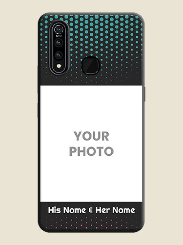 Custom Faded Dots with Grunge Photo Frame and Text on Space Black Custom Soft Matte Phone Cases - Vivo Z1 Pro - alternate view
