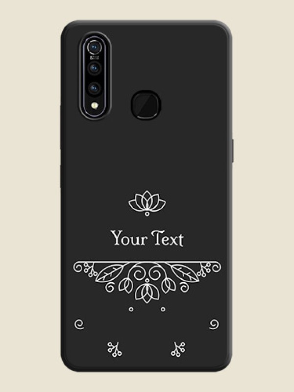 Custom Lotus Garden Custom Text On Space Black Personalized Soft Matte Phone Covers -Vivo Z1 Pro - alternate view