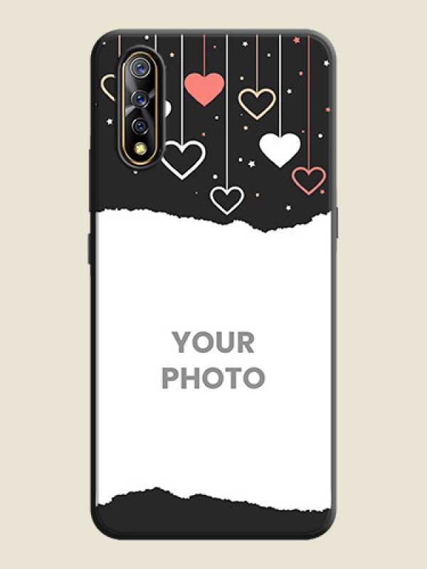 Custom Love Hangings with Splash Wave Picture on Space Black Custom Soft Matte Phone Back Cover - Vivo Z1X - alternate view