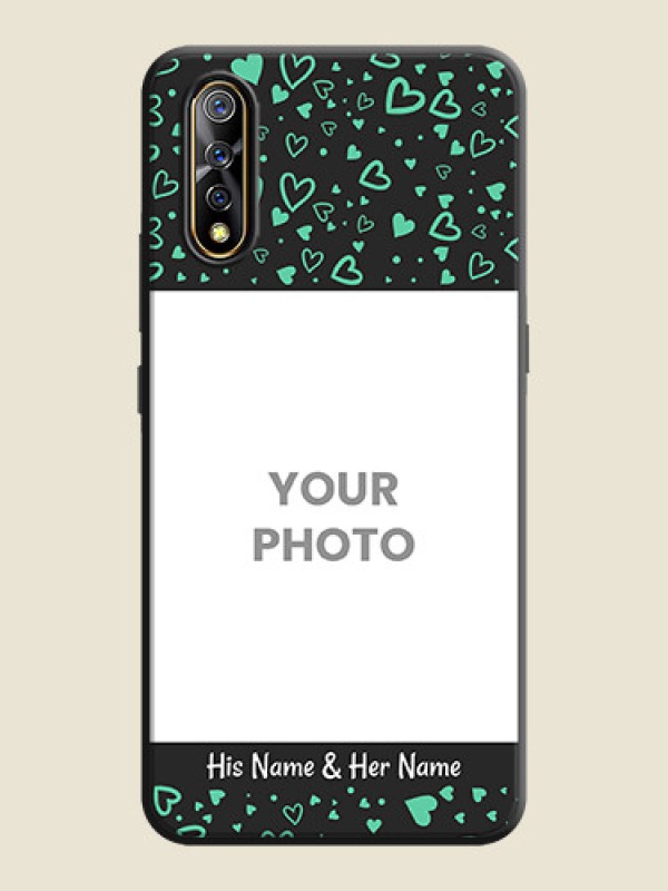 Custom Sea Green Indefinite Love Pattern - Photo on Space Black Soft Matte Mobile Cover - Vivo Z1X - alternate view