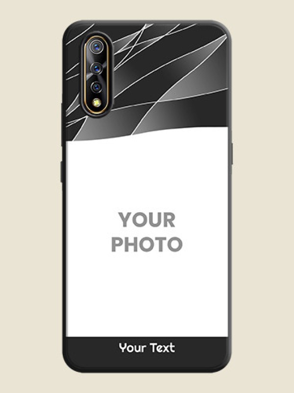 Custom Mixed Wave Lines - Photo on Space Black Soft Matte Mobile Cover - Vivo Z1X - alternate view