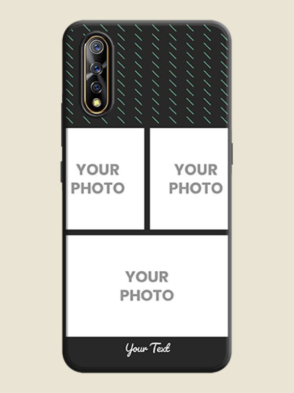 Custom Cross Dotted Pattern with 2 Image Holder  on Personalised Space Black Soft Matte Cases - Vivo Z1X - alternate view