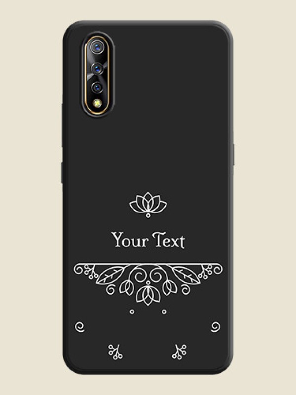 Custom Lotus Garden Custom Text On Space Black Personalized Soft Matte Phone Covers -Vivo Z1X - alternate view