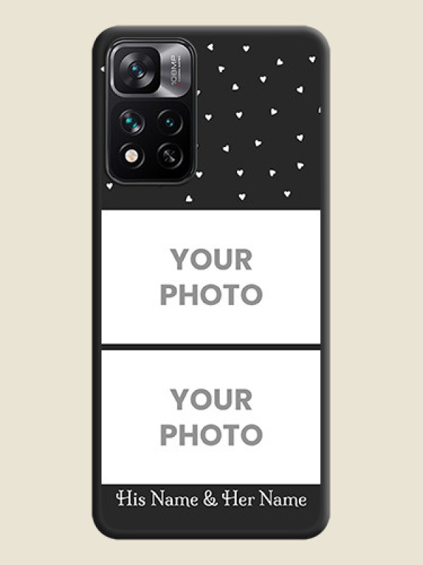 Custom Miniature Love Symbols with Name on Space Black Custom Soft Matte Back Cover - Xiaomi 11I 5G - alternate view