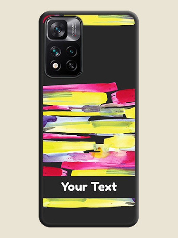 Custom Brush Coloured on Space Black Personalized Soft Matte Phone Covers - Xiaomi 11I 5G - alternate view