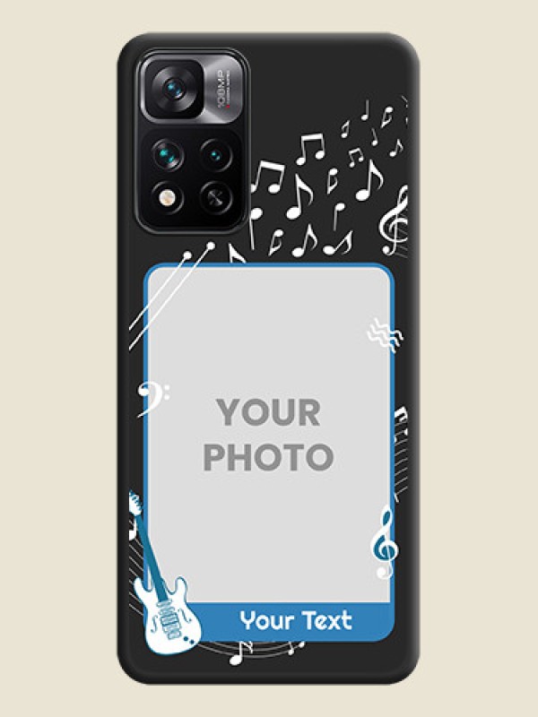 Custom Musical Theme Design with Text on Photo on Space Black Soft Matte Mobile Case - Xiaomi 11I 5G - alternate view
