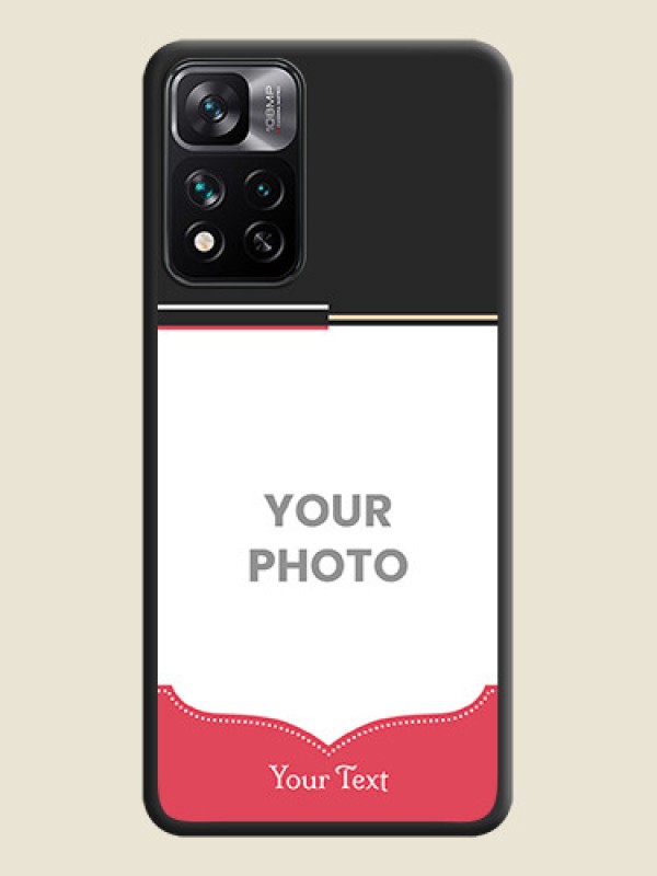 Custom Classic Plain Design with Name on Photo on Space Black Soft Matte Phone Cover - Xiaomi 11I 5G - alternate view