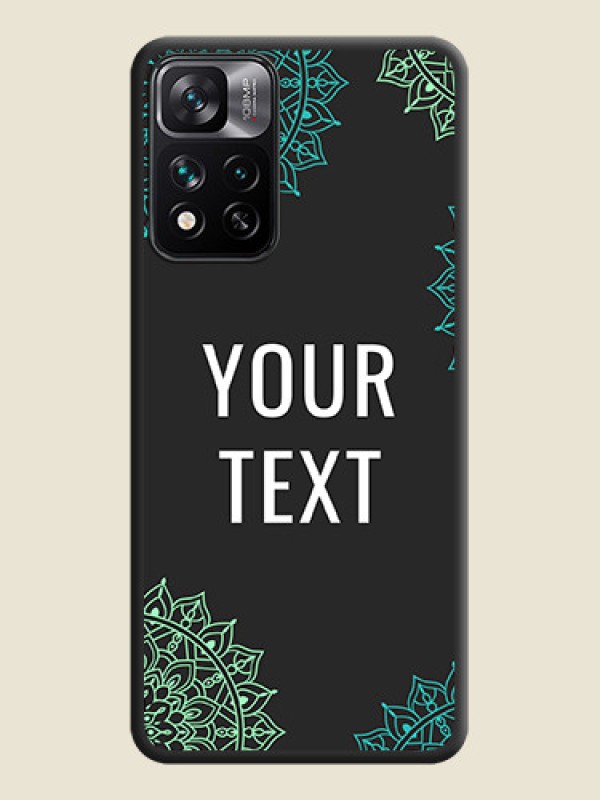 Custom Your Name with Floral Design on Space Black Custom Soft Matte Back Cover - Xiaomi 11I 5G - alternate view
