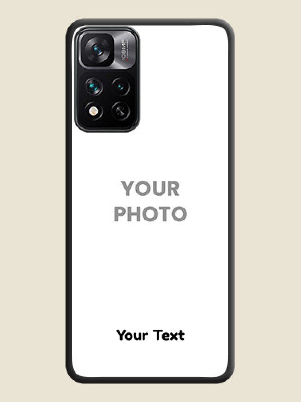 Custom Full Single Pic Upload With Text On Space Black Personalized Soft Matte Phone Covers -Xiaomi 11I 5G - alternate view
