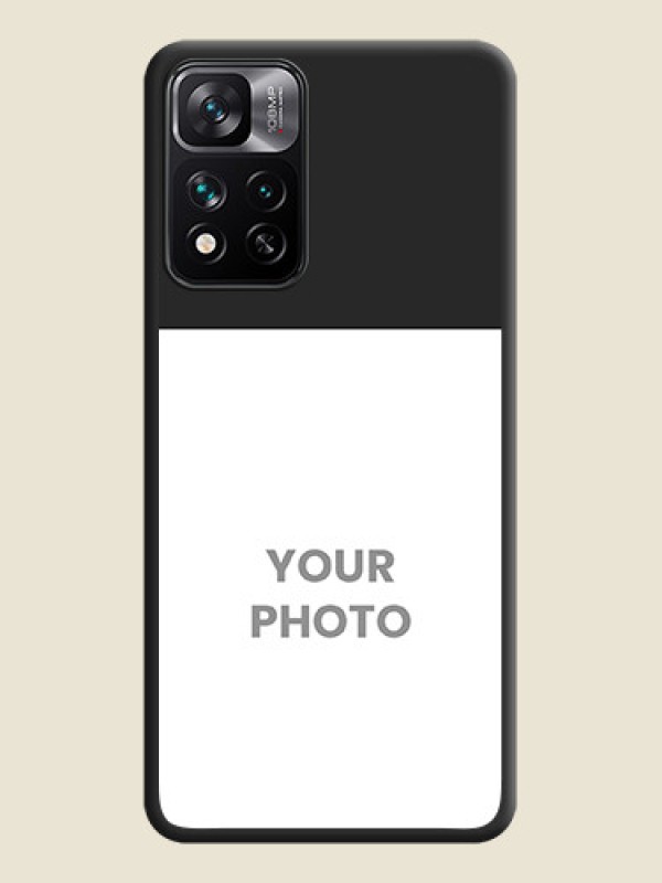 Custom Image Upload With Space Black Color On Custom Soft Matte Mobile Back Cover - Xiaomi 11I 5G - alternate view
