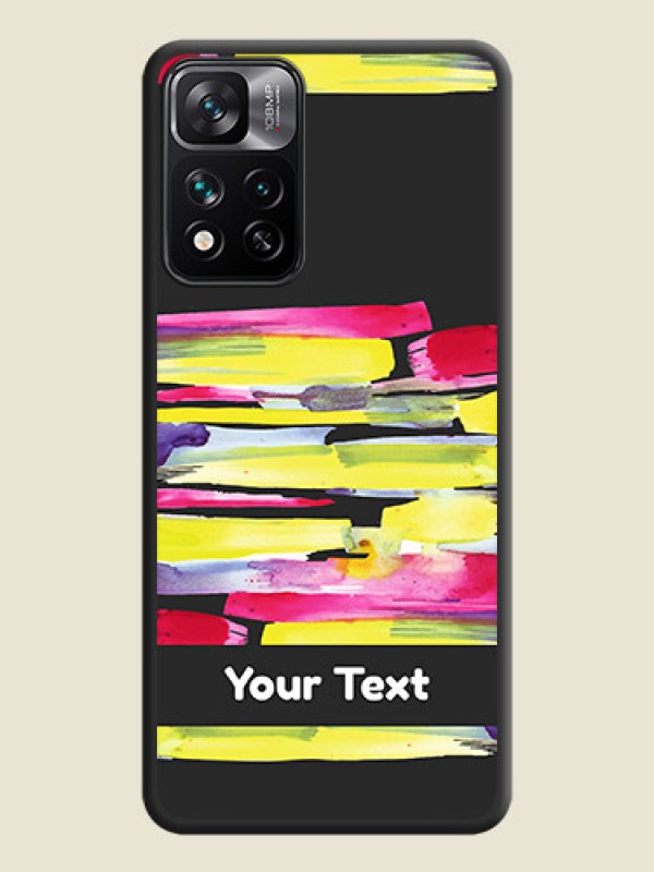 Custom Brush Coloured on Space Black Personalized Soft Matte Phone Covers - Xiaomi 11i Hypercharge 5G - alternate view