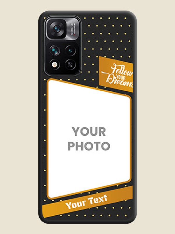 Custom Follow Your Dreams with White Dots on Space Black Custom Soft Matte Phone Cases - Xiaomi 11i Hypercharge 5G - alternate view
