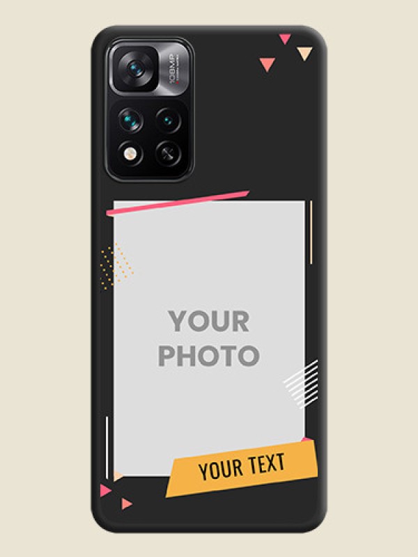 Custom Photo Frame with Triangle Small Dots on Photo on Space Black Soft Matte Back Cover - Xiaomi 11i Hypercharge 5G - alternate view