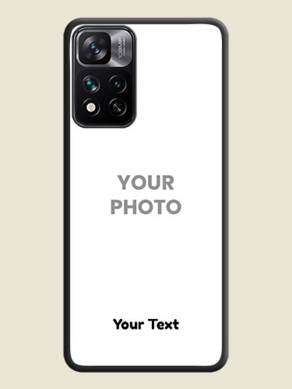 Custom Full Single Pic Upload With Text On Space Black Personalized Soft Matte Phone Covers -Xiaomi 11I Hypercharge 5G - alternate view