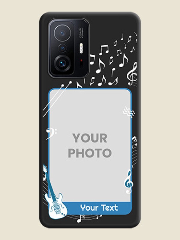 Custom Musical Theme Design with Text on Photo on Space Black Soft Matte Mobile Case - Xiaomi 11T Pro 5G - alternate view