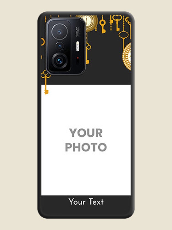 Custom Decorative Design with Text on Space Black Custom Soft Matte Back Cover - Xiaomi 11T Pro 5G - alternate view