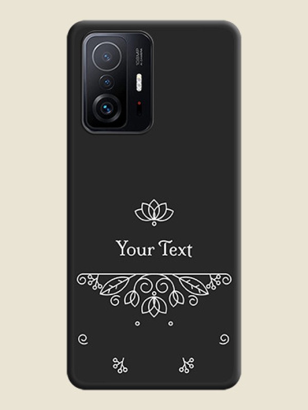 Custom Lotus Garden Custom Text On Space Black Personalized Soft Matte Phone Covers -Xiaomi 11T Pro 5G - alternate view