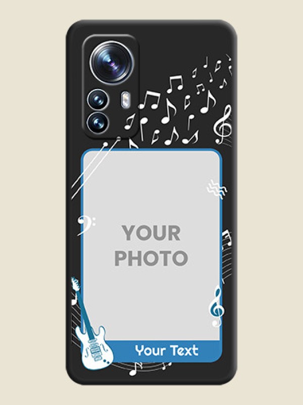 Custom Musical Theme Design with Text on Photo on Space Black Soft Matte Mobile Case - Xiaomi 12 Pro 5G - alternate view