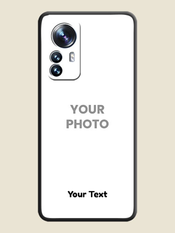 Custom Full Single Pic Upload With Text On Space Black Personalized Soft Matte Phone Covers -Xiaomi 12 Pro 5G - alternate view