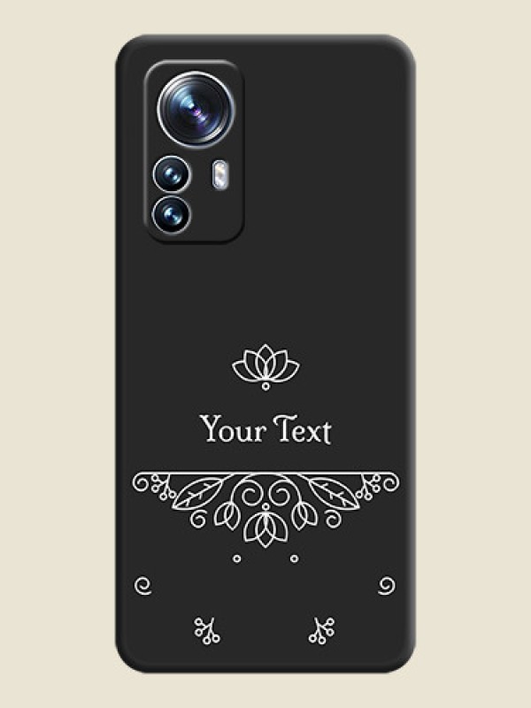 Custom Lotus Garden Custom Text On Space Black Personalized Soft Matte Phone Covers -Xiaomi 12 Pro 5G - alternate view