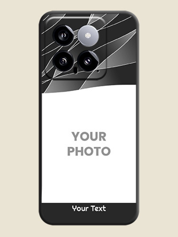 Custom Mixed Wave Lines - Photo on Space Black Soft Matte Mobile Cover - Xiaomi 14 5G - alternate view