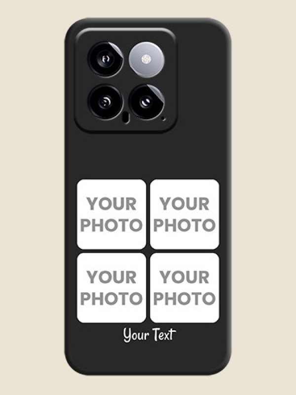 Custom Floral Art with 6 Image Holder - Photo on Space Black Soft Matte Mobile Case - Xiaomi 14 5G - alternate view