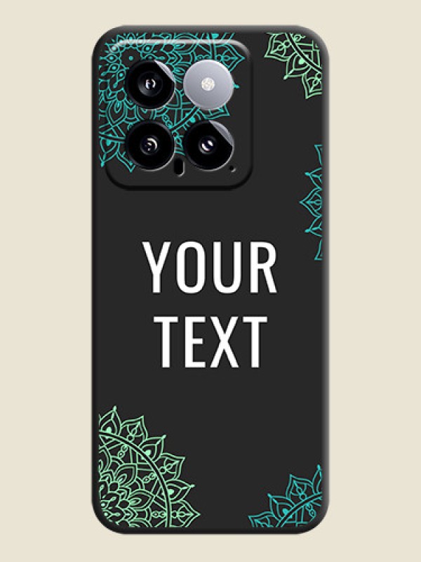 Custom Your Name with Floral Design on Space Black Custom Soft Matte Back Cover - Xiaomi 14 5G - alternate view