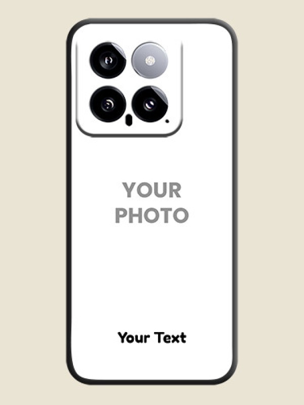 Custom Full Single Pic Upload With Text On Space Black Personalized Soft Matte Phone Covers - Xiaomi 14 5G - alternate view