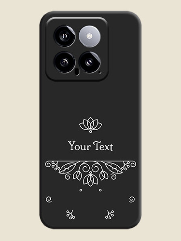 Custom Lotus Garden Custom Text On Space Black Personalized Soft Matte Phone Covers - Xiaomi 14 5G - alternate view
