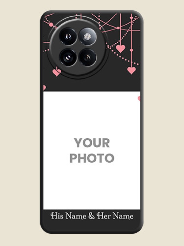 Custom Pink Love Hangings with Text On Space Black Custom Soft Matte Mobile Back Cover - Xiaomi 14 Civi - alternate view