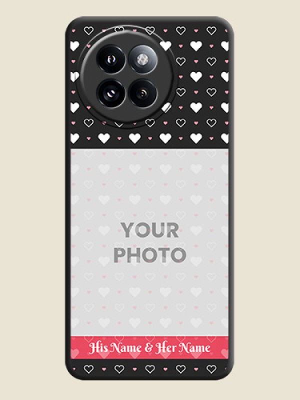 Custom White Color Love Symbols with Text Design on Photo On Space Black Custom Soft Matte Mobile Back Cover - Xiaomi 14 Civi - alternate view