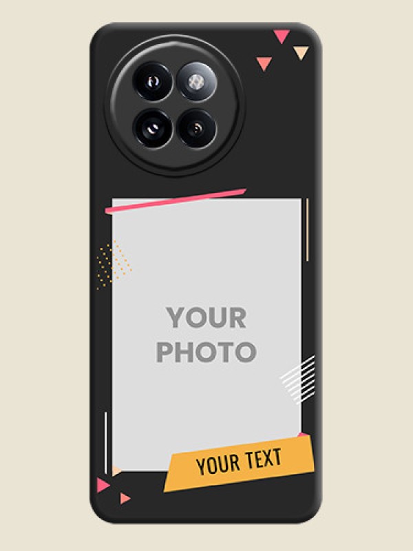 Custom Photo Frame with Triangle Small Dots on Photo On Space Black Custom Soft Matte Mobile Back Cover - Xiaomi 14 Civi - alternate view