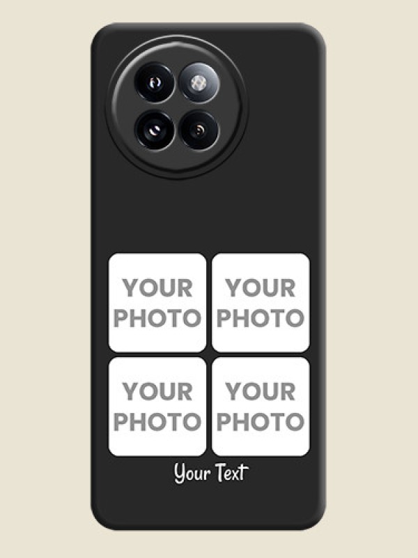 Custom Floral Art with 6 Image Holder on Photo On Space Black Custom Soft Matte Mobile Back Cover - Xiaomi 14 Civi - alternate view