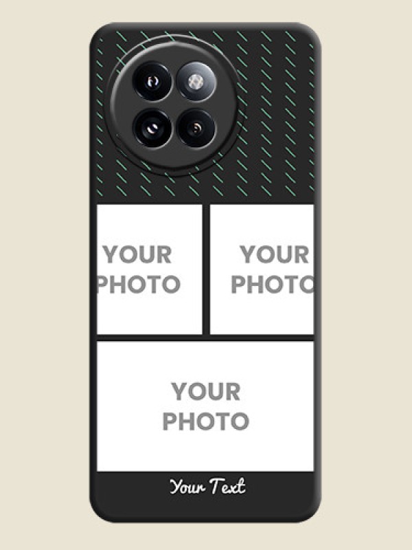 Custom Cross Dotted Pattern with 2 Image Holder On Space Black Custom Soft Matte Mobile Back Cover - Xiaomi 14 Civi - alternate view