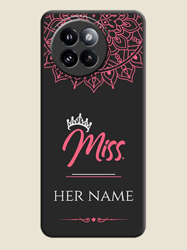 Custom Mrs Name with Floral Design On Space Black Custom Soft Matte Mobile Back Cover - Xiaomi 14 Civi - alternate view