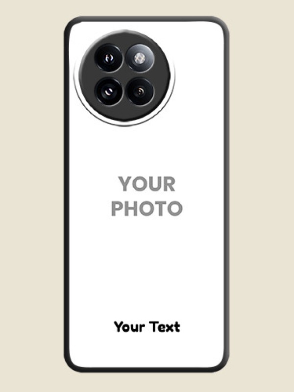 Custom Full Single Pic Upload With Text On Space Black Custom Soft Matte Mobile Back Cover - Xiaomi 14 Civi - alternate view